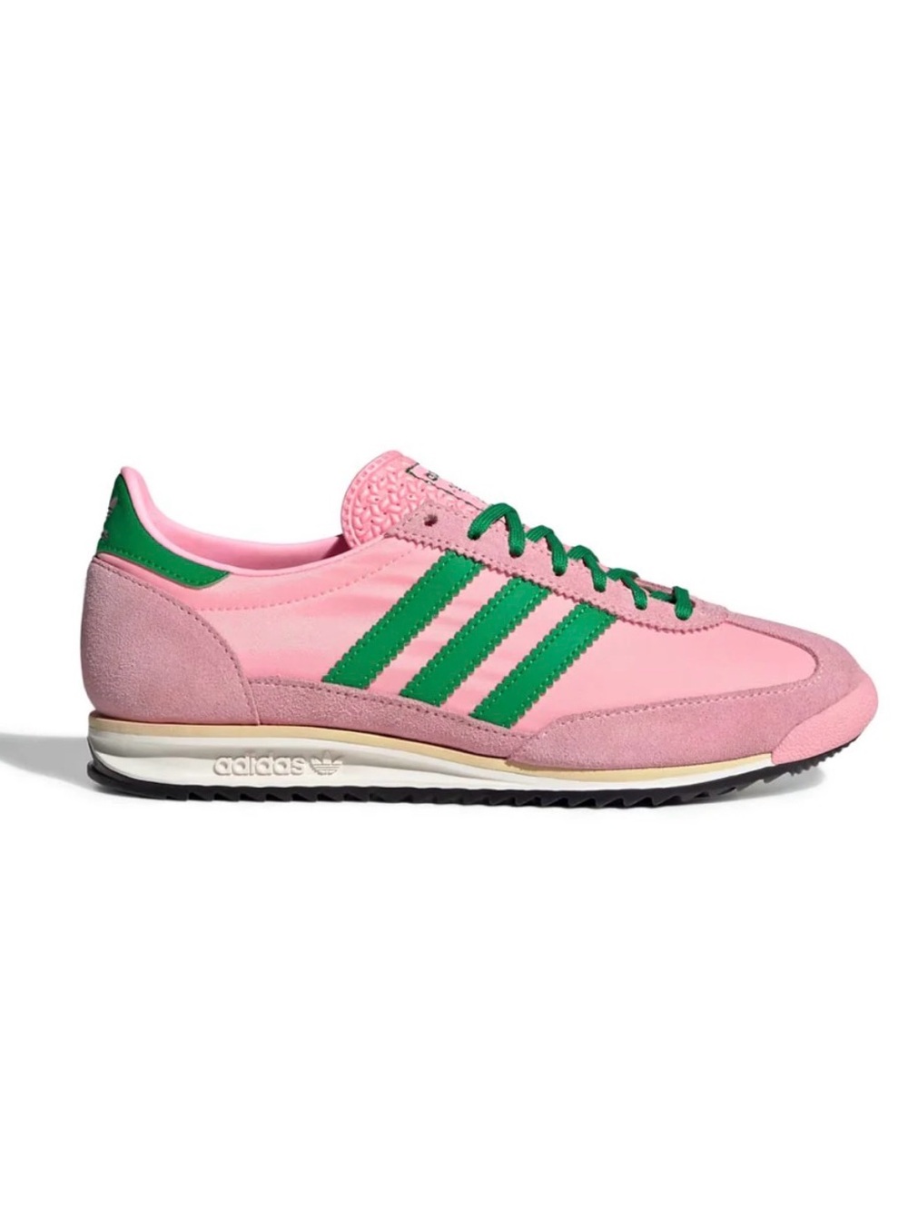 Adidas Women's Pink & Green Retro Runner Sneakers 894999